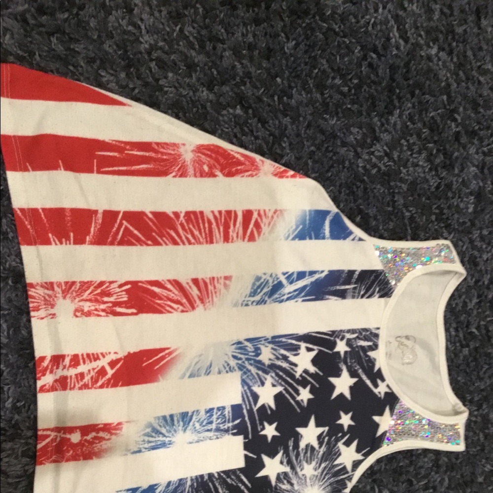 Girls Justice American Flag tank